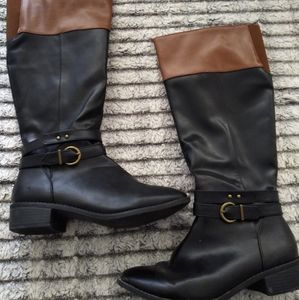 Rampage Black/Brown Riding boot